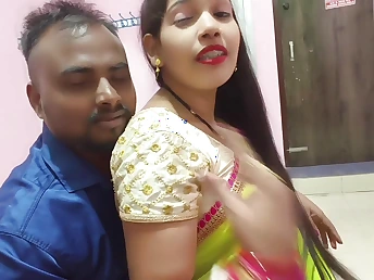 Desi couple Odia XXX & Fucky-fucky Authoritative garden plot hard-fucked hubby in their yoyo meeting-hall
