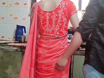 Morose Indian teen Samy bhabhi gets nailed hard in the kitchen and creampied