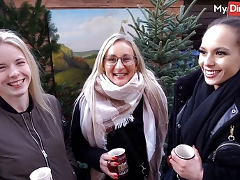 Studentin Aneta gets naughty with Christmas-tree shopping & hot homemade fucky-fucky
