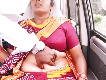 Steamy Step-Mommy Step-Sonnie-in-law gets a filthy van hook-up with yam-sized breasts and filthy talk