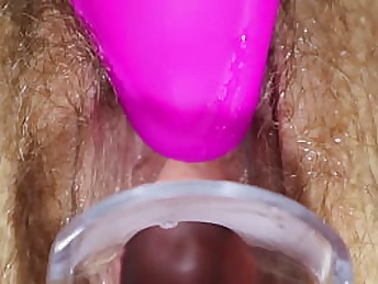 Throbbing orgasm inwards vulva closeup