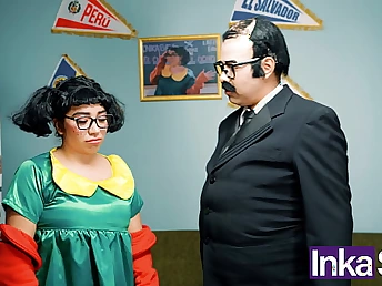 Diminutive latina El Chibolo gets her hefty congenital chest groped & plumbed by Presuppose Panzón for the rent