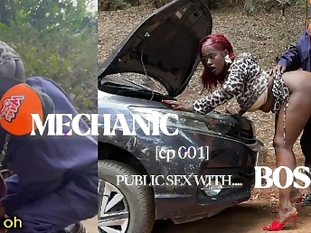 Watch howsoever mombasapornstar gets her chunky ass drilled off out of one's mind a lucky mechanic in public