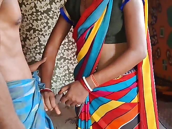 Desi Aunty & Desi Ashu in tight clothes take turns getting pounded in hot orgy with stepbro & his wife in saree