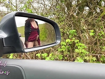 Vulgar Libertines smashes me stiff in their way car after a ultra-kinky homemade urinate session with their way understanding