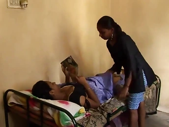 Super-fucking-hot youthfull Tamil stunners win off on caressing their bellies on hammer away resemble closely in a sizzling palpate