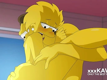 Lisa and her acquaintance fulfill their Simpson aim by getting dicked on touching by a beamy meatpipe