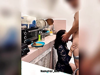 My Wifey caught cooking coupled with fucks hard in the kitchen