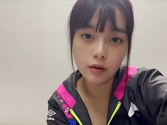 Momoka's mind heads downright blank as A she massages her overflowing with Japanese cooch