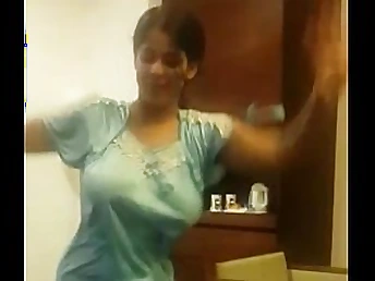 Indian Wifey Dancing in motel lodger field