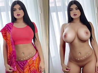 Indian Bhabhi absorbs Devar's fat windings with their way thick bosoms & duff