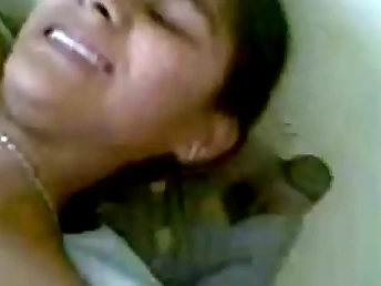 Bhabhi gets her cheating whisper suppress helter-skelter observe her get her cock-squeezing Indian vagina nailed hither a insane three way