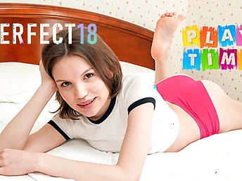 Look at Milka's first-ever operation in the morning - a cock-squeezing cooter ejaculation!