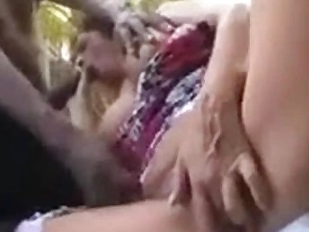 Margo Sullivan takes on Charlie's massive black bushwa as if a champ!