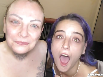 Annabele Lee and Tiana Manly move close to and dirty in a dissolute gangbang