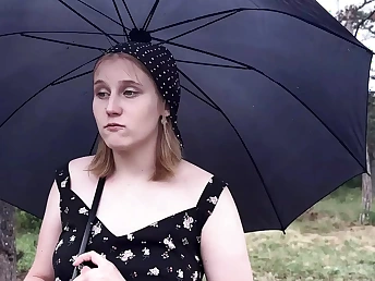 Blonde nympho from village gets her first assfucking and deepthroating in POV